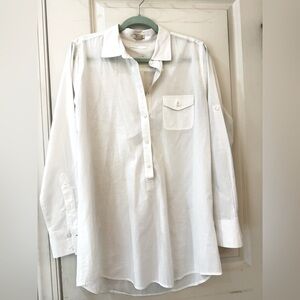 J. Crew Women’s Oversized White Blouse